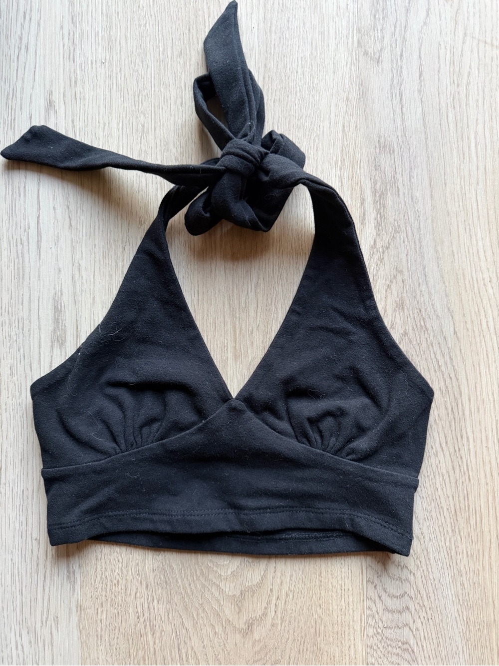 Full Tilt Black Halter Bralette